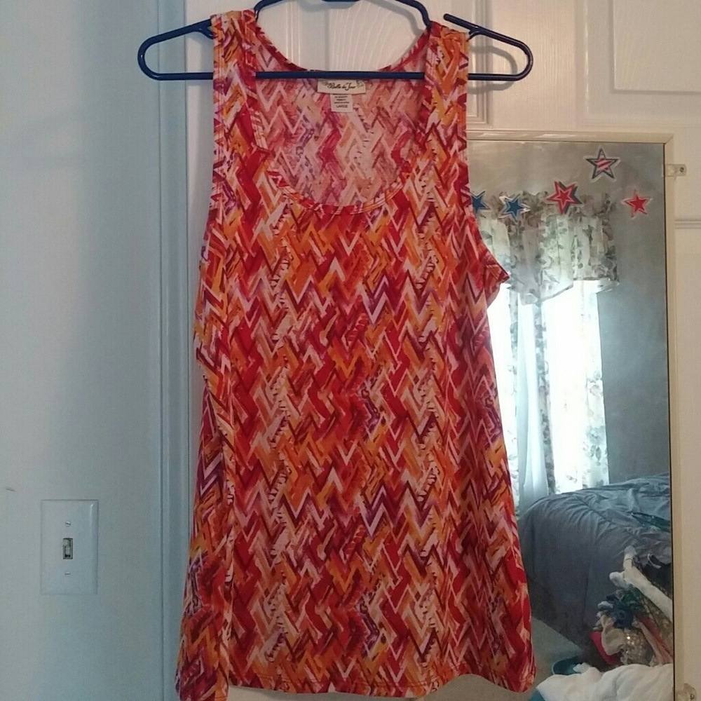 Red and orange tank top